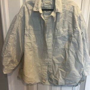 We The Free Striped Light Blue  Blouse S L